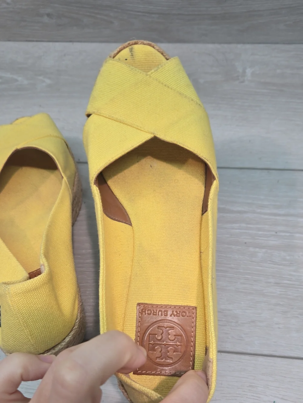 Tory Burch Women Filipa Espadrille Wedge Open Toe Shoes Sandals Sz 8B